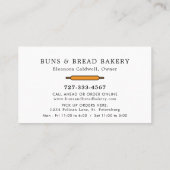 Hütte Food Zuhause Bakery Brot Logo Visitenkarte (Rückseite)