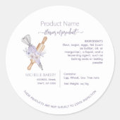 Hütte für das Blumenbackofen Runder Aufkleber (Vorderseite)