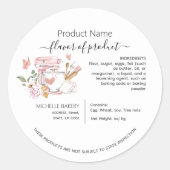 Hütte für den Aquarellmischer Runder Aufkleber (Vorderseite)