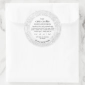 Hütte für einfaches Marmor - Lebensmittelrecht Runder Aufkleber (Tasche)