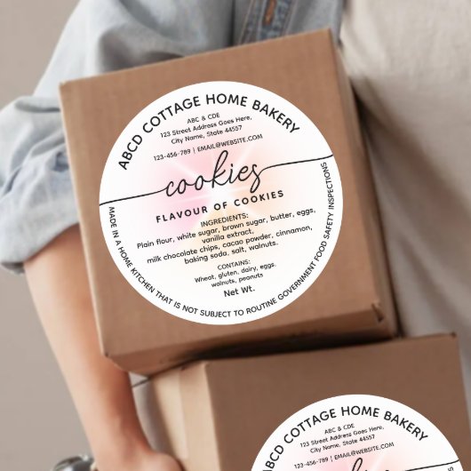 Hütte für moderne Cookies Runder Aufkleber