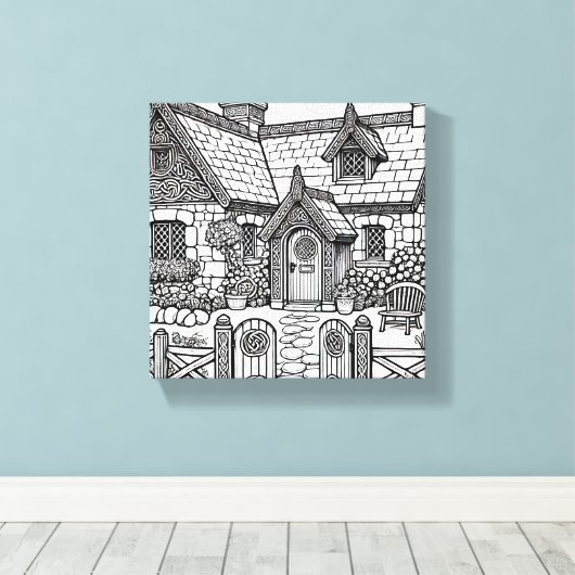 Hütte für Schiefer #3 Leinwanddruck (Insitu (Holzboden))