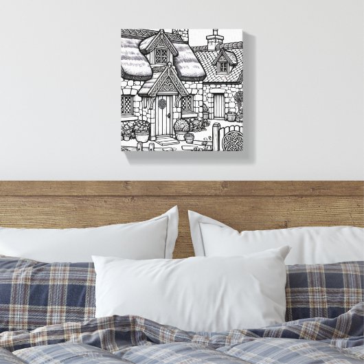 Hütte für Schiefer #9 Leinwanddruck (Insitu (Schlafzimmer))