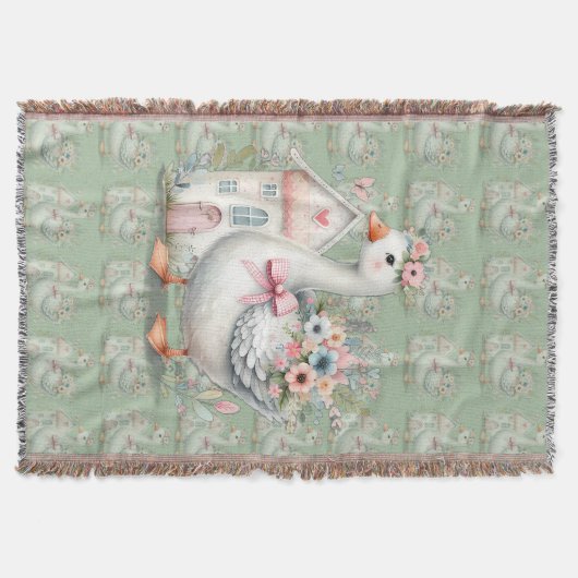 Hütte Gänse Blumenhausszene Decke (Vorderseite)