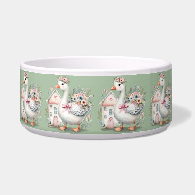 Hütte Gänse Blumenhausszene Napf (Vorderseite)