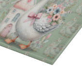 Hütte Gänse Blumenhausszene Schneidebrett (Ecke)