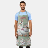 Hütte Gänse Blumenhausszene Schürze (Getragen)