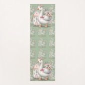 Hütte Gänse Blumenhausszene Yogamatte (Vorderseite)