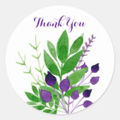 Hütte Garden Blätter Hochzeit Runder Aufkleber (Vorderseite)