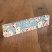 Hütte Garden Blume Muster Personalisiert Namensplakette (Seite)