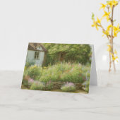 Hütte Garden Blume Scene Art Karte (Gelbe Blume)