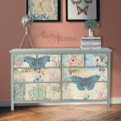 Hütte Garden Floral Butterfly Script Decoupage Seidenpapier