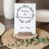 Hütte Garden Floral Wedding Tischnummer