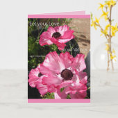 Hütte Garden Lasse Ihre Liebe Grow Pink Blumenkart Karte (Gelbe Blume)