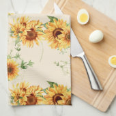 Hütte Garden Sonnenblumen Geschirrtuch (Viertel Falte)