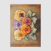 Hütte Garden Stiefmütterchen, Vintag EF8L Decoupag Seidenpapier (Vorderseite)