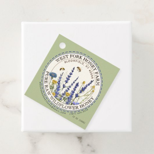 Hütte Garden Wild Meadow Honey mit Honigbienen Geschenkanhänger (Beispiel)