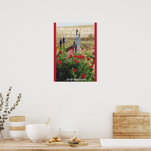 Hütte Garten Liebe Gott Blumenladen Blume Plakat (Küche)