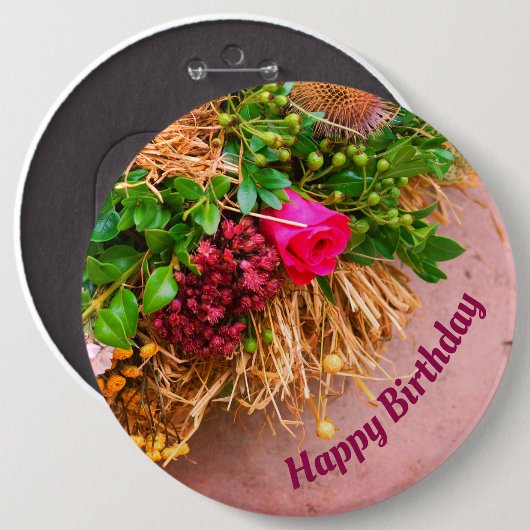 Hütte Garten, Rosalinde Personalisiert Button (Vorne & Hinten)