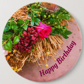 Hütte Garten, Rosalinde Personalisiert Button (Vorderseite)