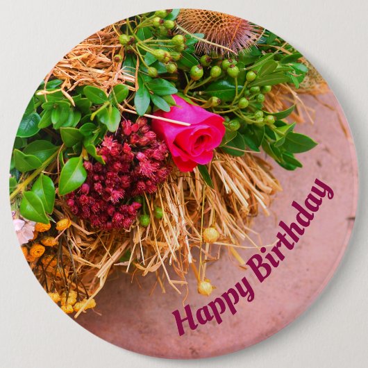 Hütte Garten, Rosalinde Personalisiert Button (Vorderseite)