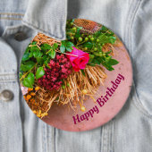 Hütte Garten, Rosalinde Personalisiert Button (Beispiel)