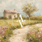 Hütte Garten Wege Malen Frühlingslandschaft Poster