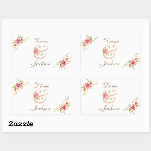 Hütte Gartengarten Rose Rechteckiger Aufkleber (Blatt)