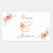 Hütte Gartengarten Rose Rechteckiger Aufkleber (Vorderseite)