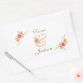 Hütte Gartengarten Rose Rechteckiger Aufkleber (Umschlag)