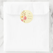 Hütte Gartengarten Rose Runder Aufkleber (Tasche)