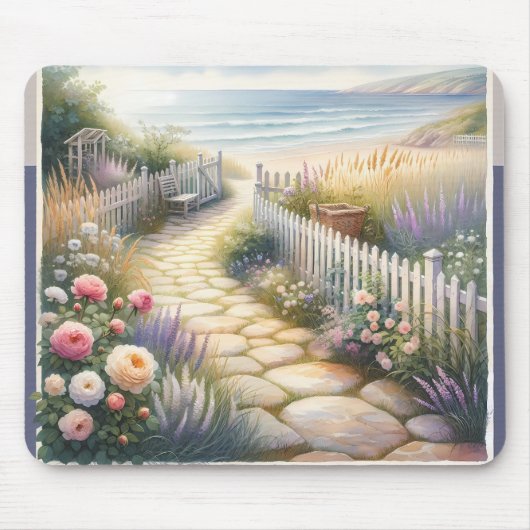 Hütte Gartenweg zum Meer Mousepad (Vorne)