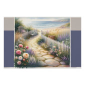 Hütte Gartenweg zum Meer Poster (Vorderseite)