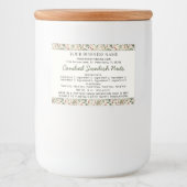 Hütte Gesetz hausgemachte Lebensmittelzutaten Alle Lebensmitteletikett (Vorderseite)