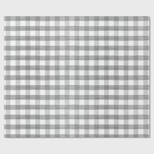 Hütte Grau White Water Buffalo Karo Geschenk Geschenkpapier (Flach)