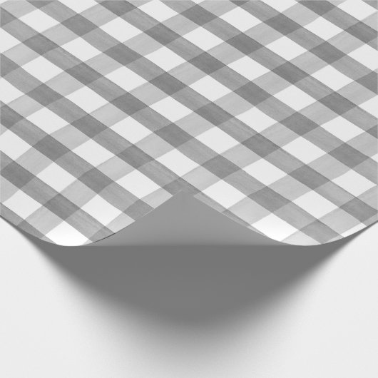 Hütte Grau White Water Buffalo Karo Geschenk Geschenkpapier (Ecke)