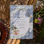 Hütte Green Gingham Brautparty Einladung