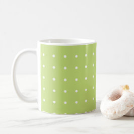 Hütte grün mit Tasse der weißen Punkte