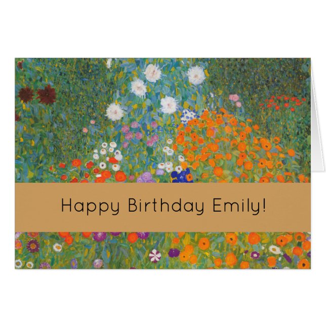 Hütte Gustav Klimt Blumengarten (Vorderseite (Horizontal))