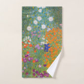 Hütte Gustav Klimt Blumengarten Badhandtuch Set (Handtuch)