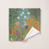 Hütte Gustav Klimt Blumengarten Badhandtuch Set (Waschlappen)