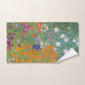 Hütte Gustav Klimt Blumengarten Badhandtuch Set (Handtuch)