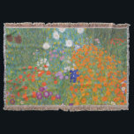 Hütte Gustav Klimt Blumengarten Decke<br><div class="desc">Ein wunderschönes Gartenbild - das ist ein klassisches Gemälde von Gustav Klimt,  genannt Hütte Garden,  oder Bauergarten,  1907,  das ein nahes Bild eines Blumengartens,  ein buntes Blumengemälde ist.</div>