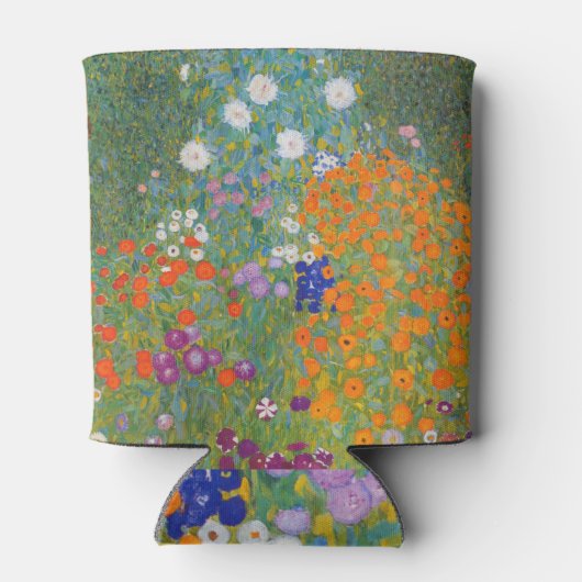 Hütte Gustav Klimt Blumengarten Dosenkühler (Rückseite)