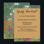 Hütte Gustav Klimt Blumengarten Einladung<br><div class="desc">Ein wunderschönes Gartenbild - das ist ein klassisches Gemälde von Gustav Klimt,  genannt Hütte Garden,  oder Bauergarten,  1907,  das ein nahes Bild eines Blumengartens,  ein buntes Blumengemälde ist.</div>