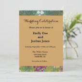 Hütte Gustav Klimt Blumengarten Einladung (Stehend Vorderseite)