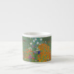 Hütte Gustav Klimt Blumengarten Espressotasse<br><div class="desc">Ein wunderschönes Gartenbild - das ist ein klassisches Gemälde von Gustav Klimt,  genannt Hütte Garden,  oder Bauergarten,  1907,  das ein nahes Bild eines Blumengartens,  ein buntes Blumengemälde ist.</div>