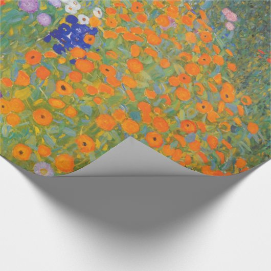 Hütte Gustav Klimt Blumengarten Geschenkpapier (Ecke)
