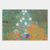 Hütte Gustav Klimt Blumengarten Geschenkpapier Set (Vorderseite)