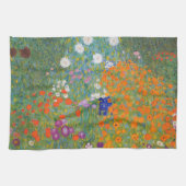 Hütte Gustav Klimt Blumengarten Geschirrtuch (Horizontal)